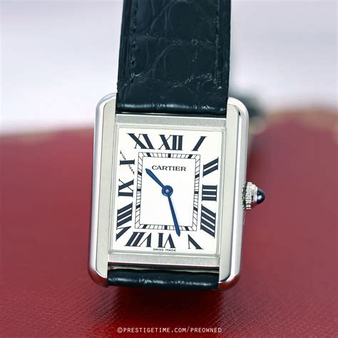 new cartier tank must|pre owned cartier tank solo.